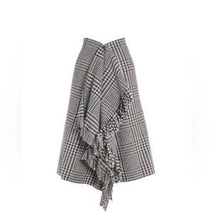 🔥100% Authentic Balenciaga Fringed Houndstooth Iconic Wool Blanket Size/M/38IT🔥